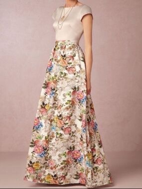 Anthropologie BHLDN Johanna Floral Maxi Dress